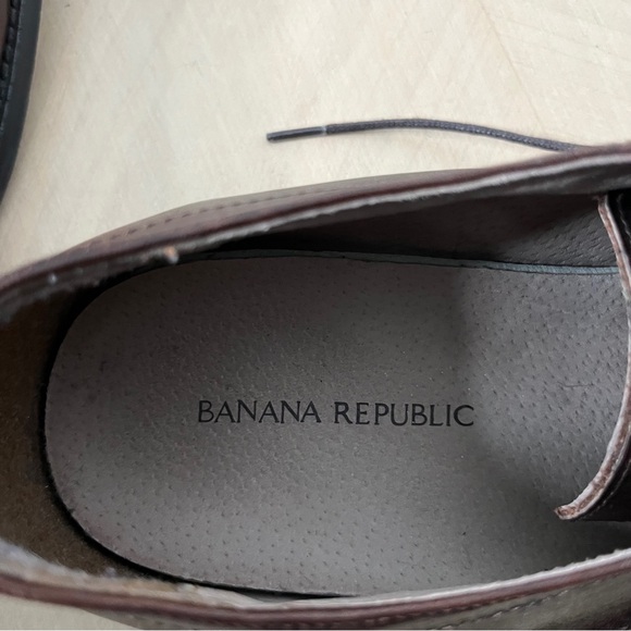 Banana Republic Men's Dark Brown Leather Dress Shoes Size 11.5 Oxfords - Picture 13 of 13